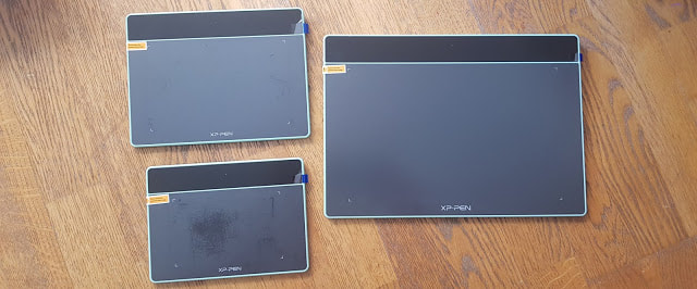 3 tamaños de tabletas gráficas xp-pen deco Fun