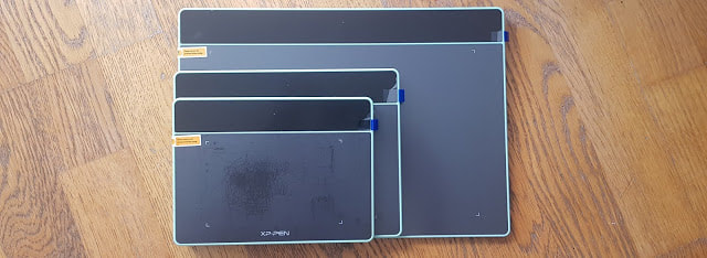 3 tamaños de tabletas gráficas xp-pen deco Fun
